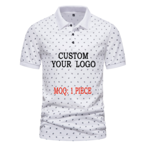 Custom logo high quality luxury graphic full all over print floral quick dry performance men's polo shirts