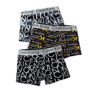 Men'S Summer Sexy Cotton Anti-Bacterial Boxers Breathable Mid-Waist Shorts Four Corners Four-Way Stretch Briefs