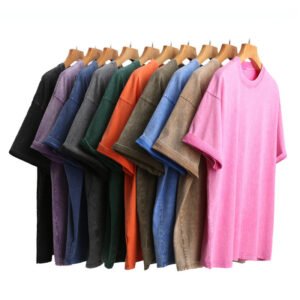 Pure Cotton Short Sleeved T-shirt Retro Vintage Vintage Vintage Men And Women Drop Shoulder Loose Size All Cotton men's t-shirts