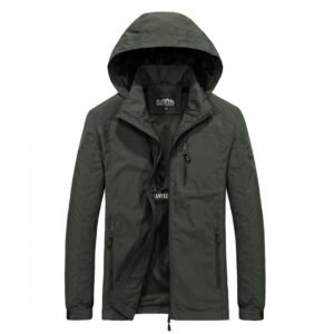 Spring and Autumn Thin Men's Hooded Charge Coat