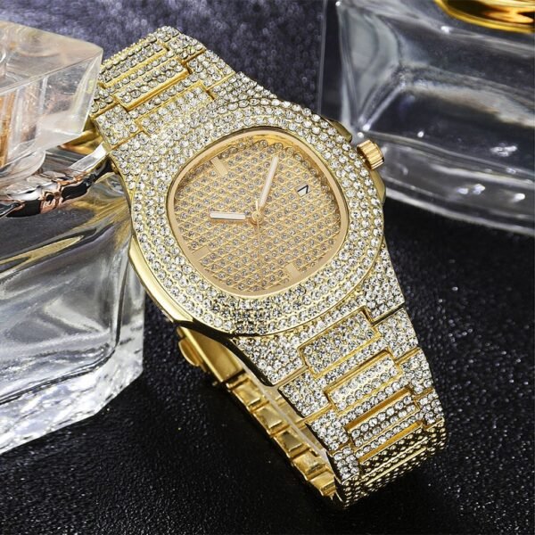 2021 Fashion Women bracelet watch Quartz Rose Gold Diamonds Analog Watches Luxury Watches For Women relogio Wristwatch lced out