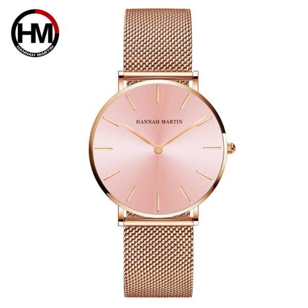 2021 Luxury women watch for gifts Japan Quartz Movement Waterproof Women watches Gold Stainless Steel Mesh Band Ladies Watch