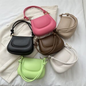 2023 summer new street fashion simple solid color underarm bag foreign style bag