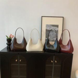 2024 autumn classic large capacity underarm handbags solid color women's clutch bag