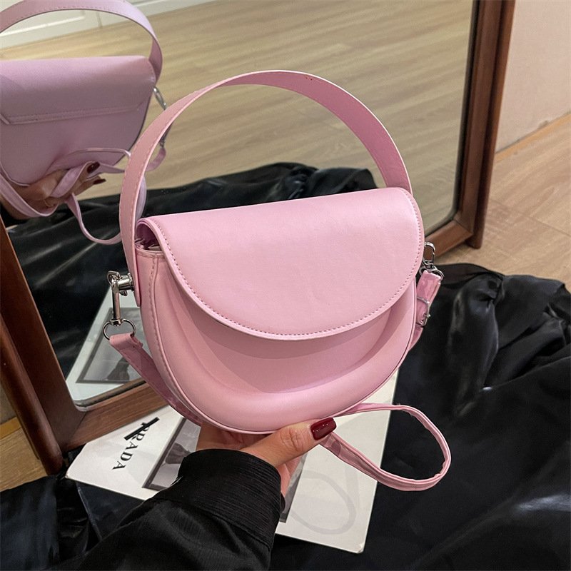 2024 New Arrival Ladies Shoulder Bag Solid color fashion leather bag for womens