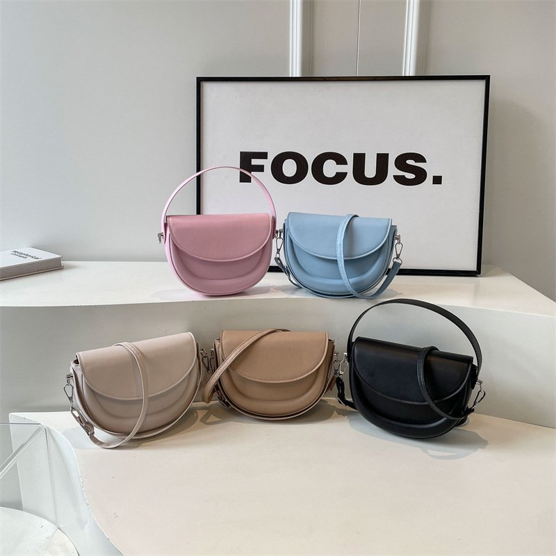 2024 New Arrival Ladies Shoulder Bag Solid color fashion leather bag for womens