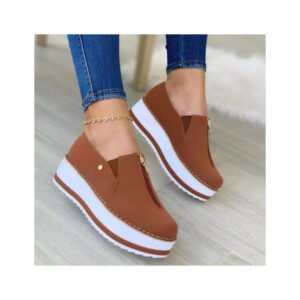 2024 New Autumn new slip-on lazy shoes thick soles increase casual women's shoes