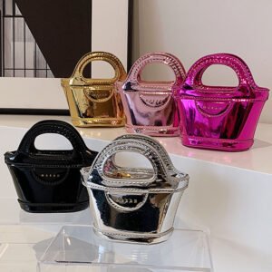 2024 Shiny Fashionable Mirror Mini Women's Handbag Versatile Ladies Single Shoulder Crossbody Bag