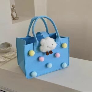2024 wholesale candy cartoon felt fashion bag DIY felt Child bag felt handbag