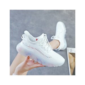 2024 women's shoes fashion flying woven running low top flat bottomed casual women's shoes