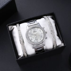 4pcs Set Watch For Women Cheap Watches Woman Best Selling Women Watch Bracelet Set with box Diamond Quartz Wristwatch