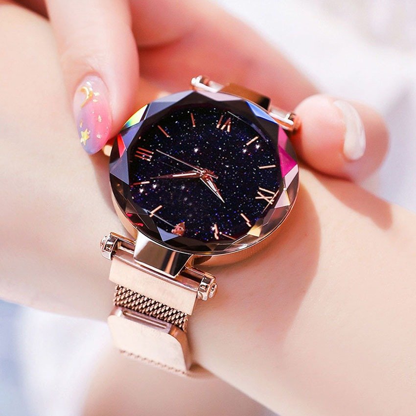 5pc/set Luxury Brand Women Watches Starry Sky Magnet Watch Woman Buckle Casual Female Wristwatch reloj mujer Watch Bracelet set