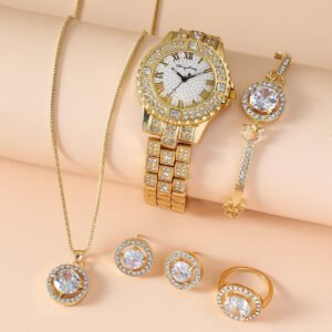 5pcs Set Top Style Fashion Women watch gift set Luxury Quartz WristWatch Ladies Watch Set Reloj Mujer jewelry relojes de mujer