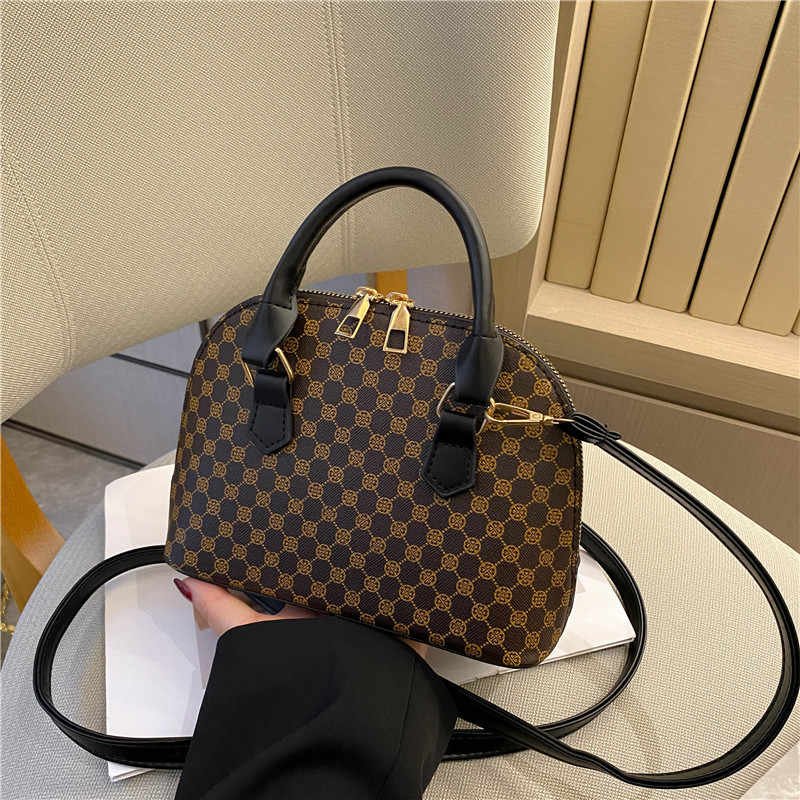 Luxury designer branded shell handbags for women PU leather cross-body shoulder bag ladies