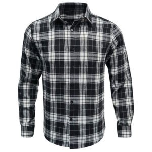Autumn and winter thick new flannel grid men's shirt