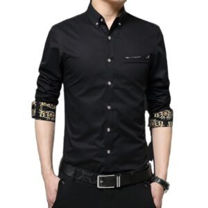 Autumn New Long Sleeve Men Casual Slim Shirt
