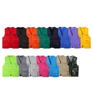 blank custom logo Fisherman Waistcoat cargo pockets men jackets outwear clothing embroidery tactic work wear clothing