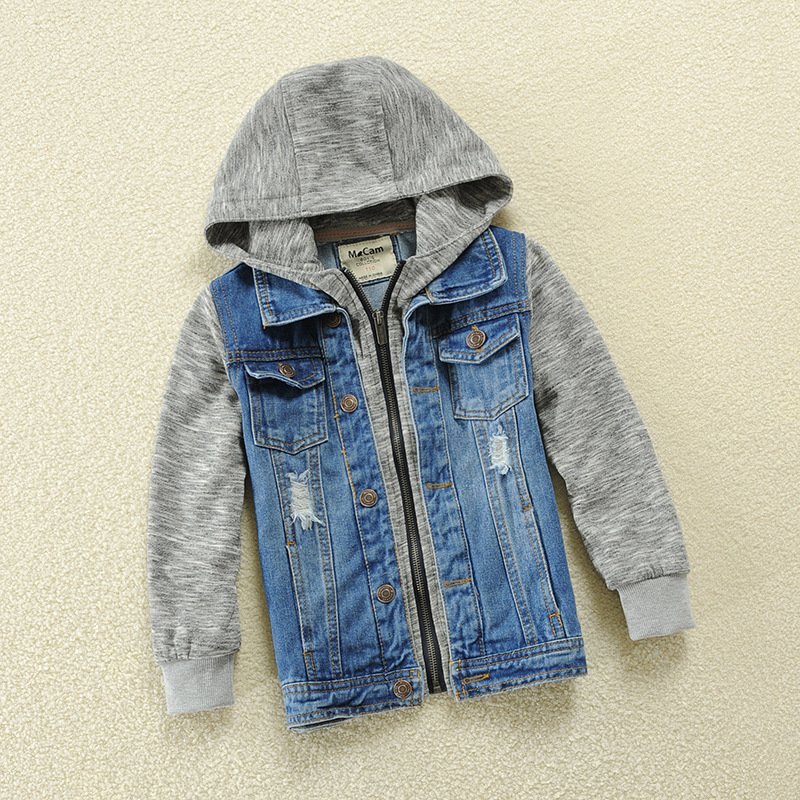 Boys' Basic Denim Trucker Jackets teenage jean Children Fall Hoodies Trendy Jeans Coats Jacket
