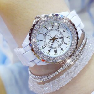 BS bee sister hot-selling ladies Watch rhinestone ceramic personality digital surface quartz watch for women luxury wristwatch