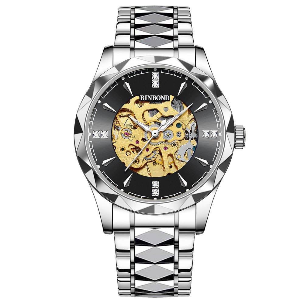 Business Mechanical Watches men Brand Luxury Gold Design Automatic Skeleton Mechanical Watch For Men Husband gift Father gift