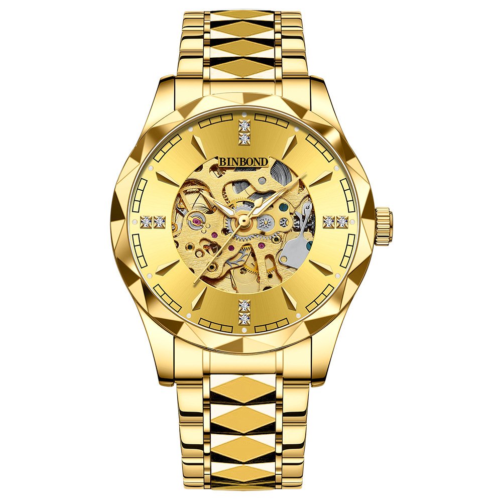 Business Mechanical Watches men Brand Luxury Gold Design Automatic Skeleton Mechanical Watch For Men Husband gift Father gift