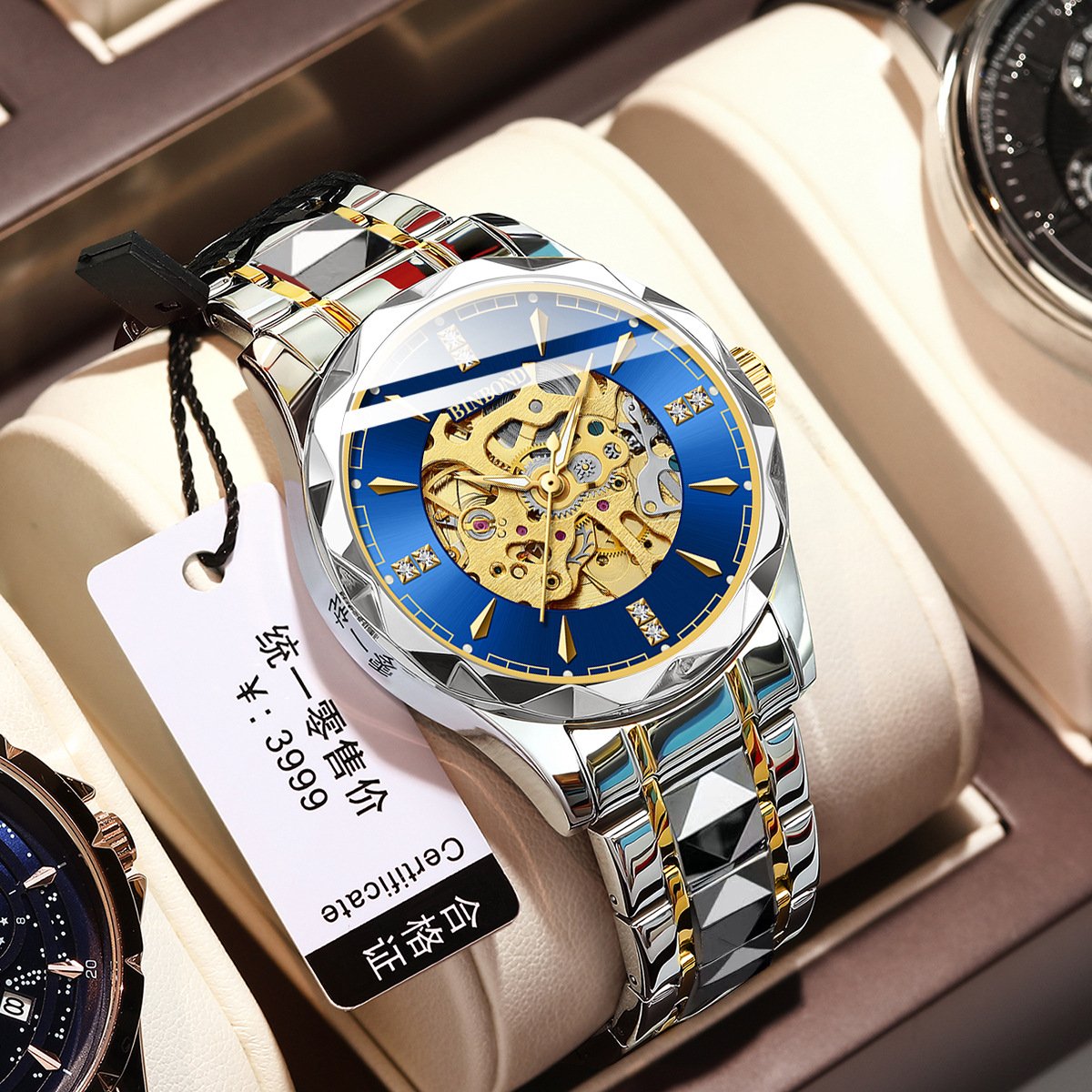 Business Mechanical Watches men Brand Luxury Gold Design Automatic Skeleton Mechanical Watch For Men Husband gift Father gift