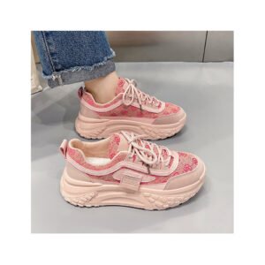 Canvas autumn new round head thick sole increase leisure sports shoes