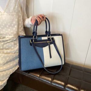 Casual bags for women patchwork denim tote bag designer clutch women handbags ladies shopper purses