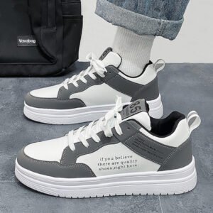 Casual Shoes Student Popular Design Fashion Skateboard Shoes Lightweight Men's Lace Up Walking Sneakers