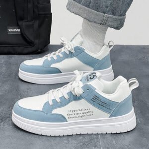 Casual Shoes Student Popular Design Fashion Skateboard Shoes Lightweight Men's Lace Up Walking Sneakers