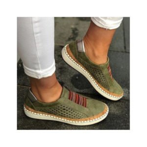 Casual shoes women 2024 summer new flat ribbon color matching large size sporty shoes
