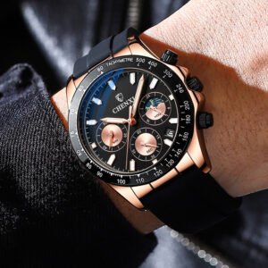 Chenxi brand watch for men High Quality Japanese Quartz Movement Watch Man Silicone strap Auto Date Luminous Business Watches