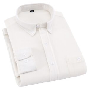 Corduroy men long sleeved slim fitting and thickened casual shirt