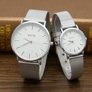 Couple Watches Stainless Steel Mesh Strap Lover's Watches Simple School Student Gifts for Men Women Minimalist Pair watch