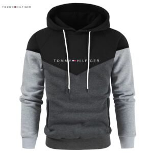 Cross-border wholesale men's casual sportswear new European and American color patchwork fashion hoodie men