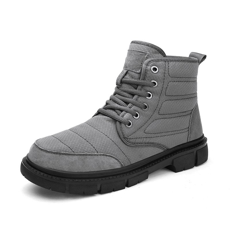 Custom Logo Snow boots High Top Boots For Men Wholesale Leather Shoes Rubber Sole Work Outdoor Hiking Mans Boots For Men