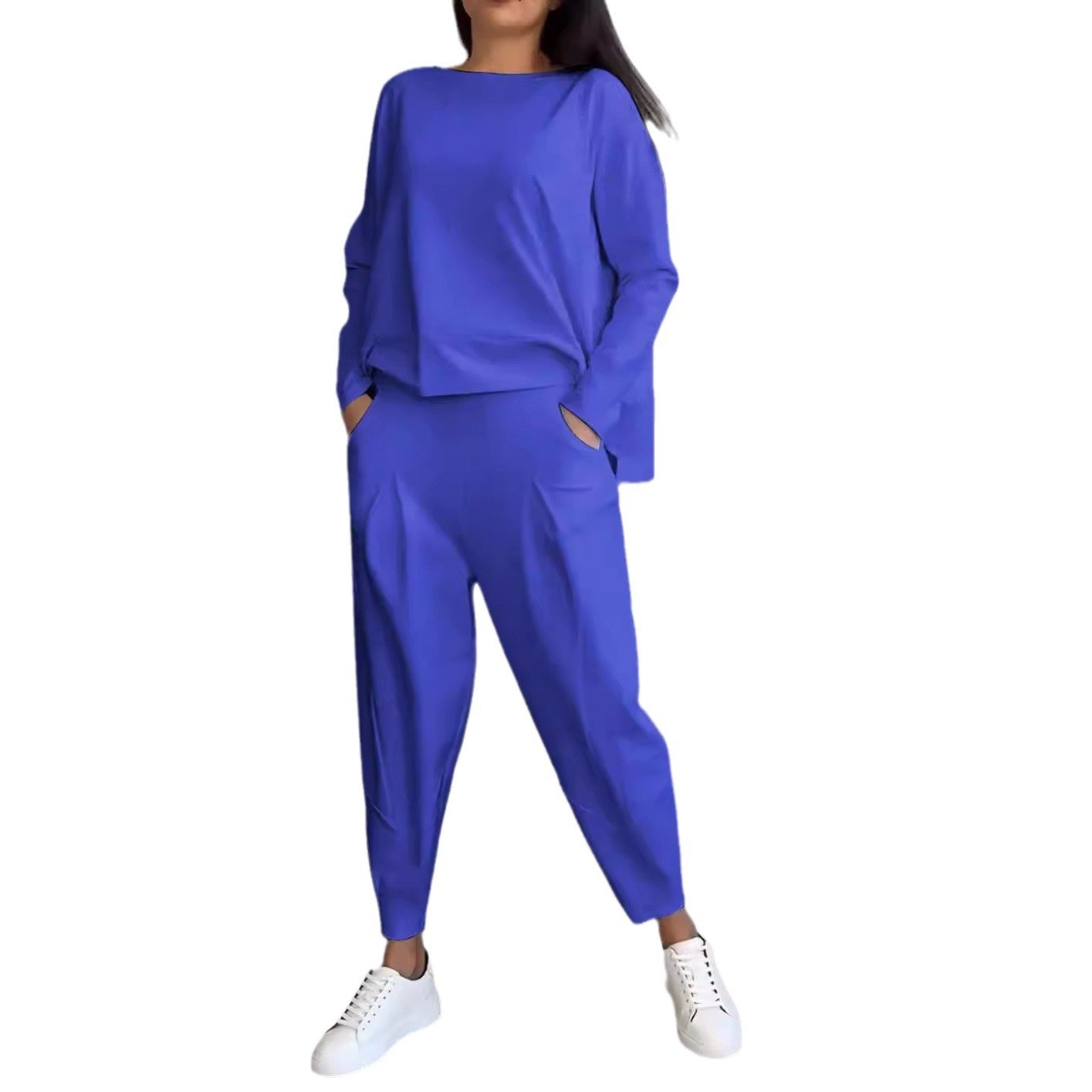 Custom Logo Spring Autumn 2 Piece Set Loose Women Sets For Women Loungewear Solid Color Women Tracksuit