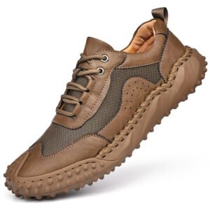 Factory Supply Breathable Anti Slip Sole Men Outdoor Leather Hiking Mountain Shoes