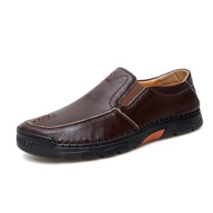 Factory Supply Large Size Italian Handmade Office Men Genuine Leather Dress Shoes Business Men Leather Loafer Shoes