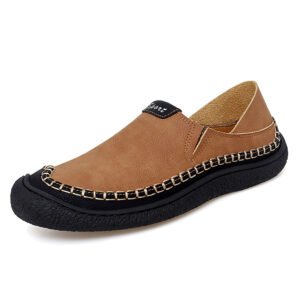Factory Supply OEM Service Large Size Handmade Office Genuine Leather Dress Shoes Business Men Leather Shoes Loafers For Dad