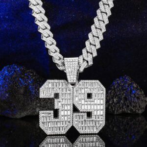 Fashion 39 Pendant Necklace for Men diamond Pendant with necklace set Iced Out Charms Hip Hop Jewelry sets 2023 Trend gift