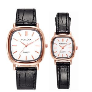 Fashion A Pair couple watch simple style square Lover Watches leather strap quartz watch valentine's day Gift Couple Gifts
