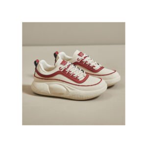 Fashion casual shoes leather upper low top thick soled board shoes women