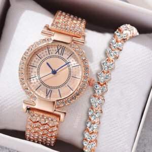 Fashion Casual Women Watch Gift Set Alloy Strap Watches Bracelet Set For Ladies wrist watches