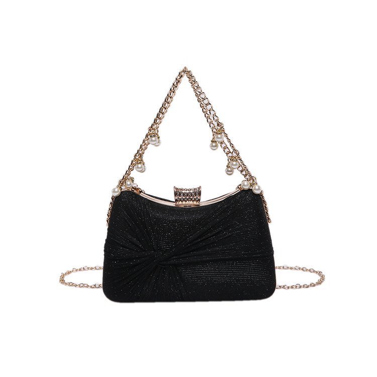 Fashion Ladies Dinner Bag Top Party Bag 2024 Winter Pearl Chain Trendy Bags For Girls