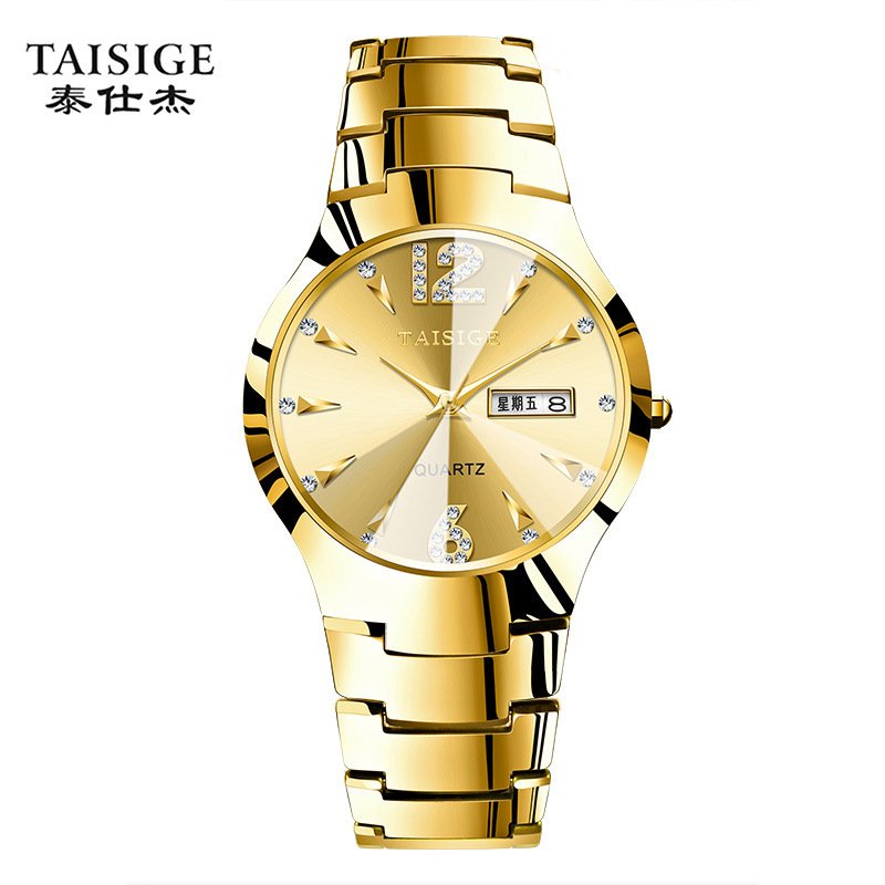 Fashion Lover WristWatches Minimalist Diamond Quartz Couple Watches For Men and Women tungsten steel watch for couple