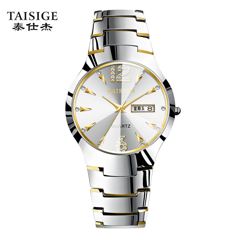 Fashion Lover WristWatches Minimalist Diamond Quartz Couple Watches For Men and Women tungsten steel watch for couple