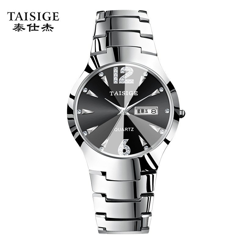 Fashion Lover WristWatches Minimalist Diamond Quartz Couple Watches For Men and Women tungsten steel watch for couple