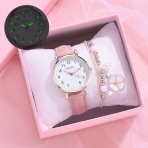 Fashion Luminous Watch For Women Casual Simple Leather Ladies Watch Small Dial Quartz Dress Bracelet Wristwatches Reloj Mujer