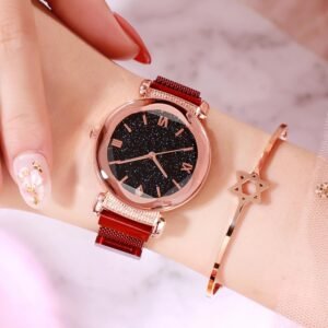 Fashion starry sky women bracelet watch set female clock trend ladies watch+bracelet set students Wristwatch For Gift